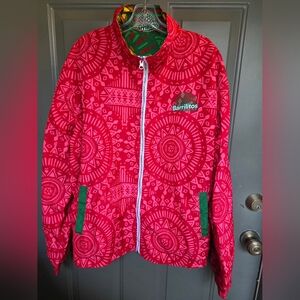 Barrilitos Reversible Windbreaker Jacket L " Con Mucho Flavor"  Rare Find